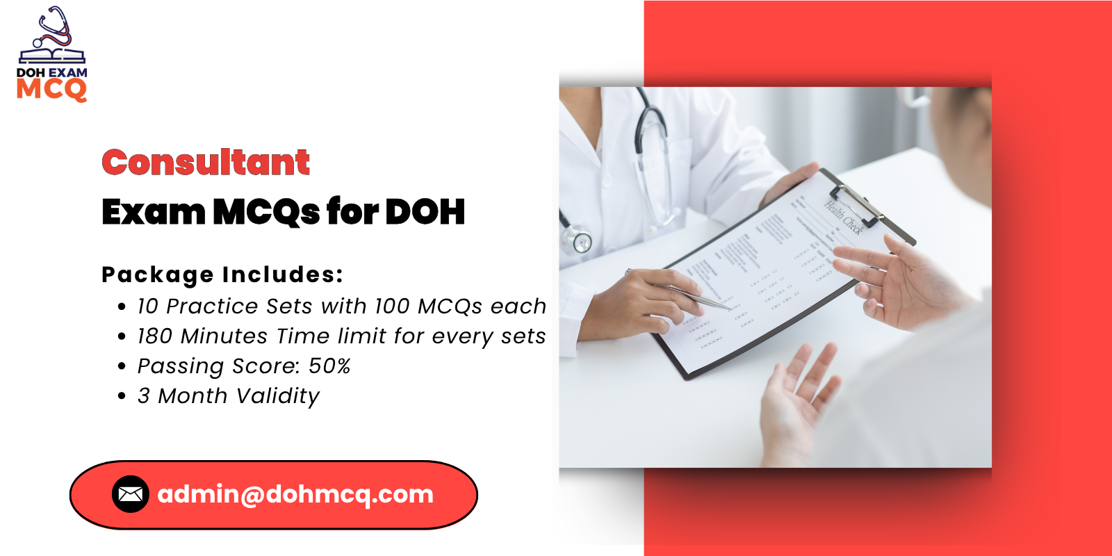 Consultant Exam MCQs for DOH