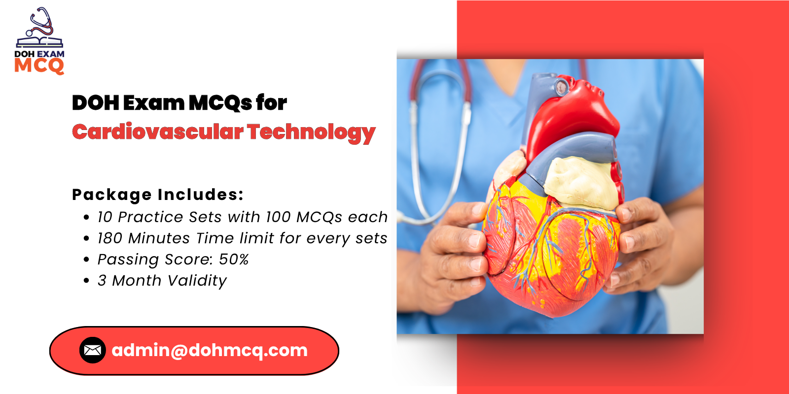 DOH Exam MCQs for Cardiovascular Technology