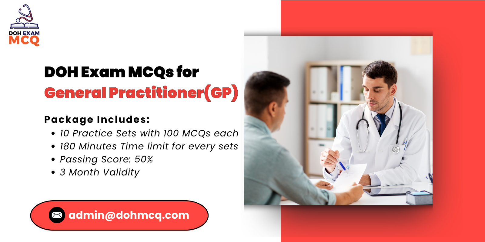 DOH Exam MCQs for General Practitioner (GP)