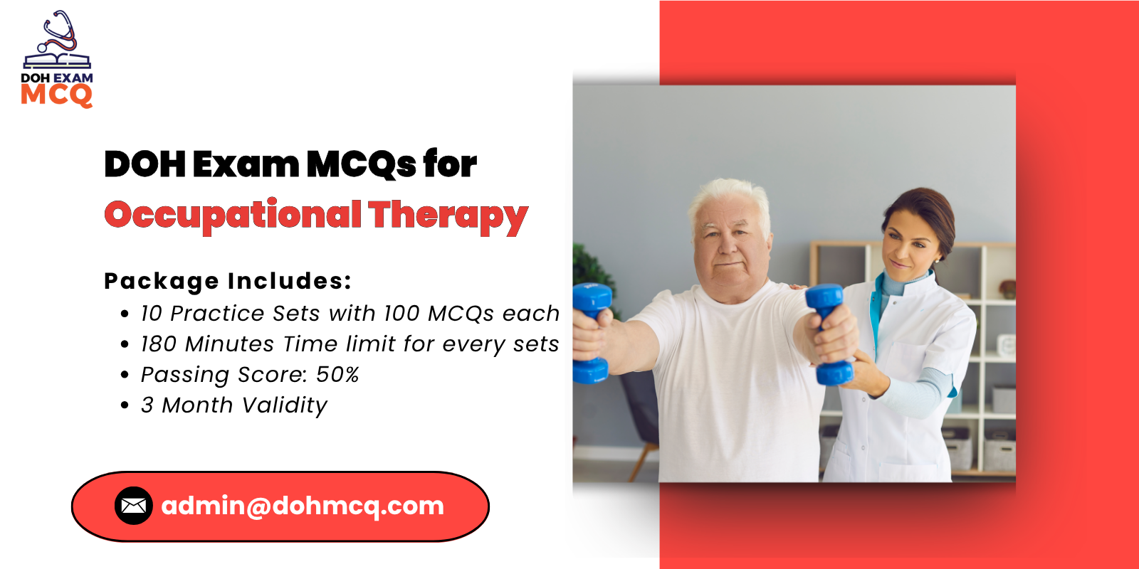 DOH Exam MCQs for Occupational Therapy