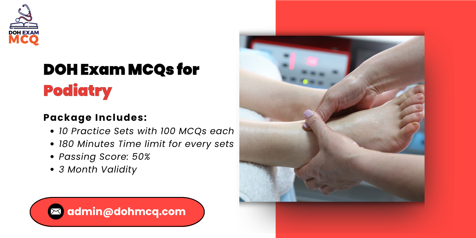 DOH Exam MCQs for Podiatry
