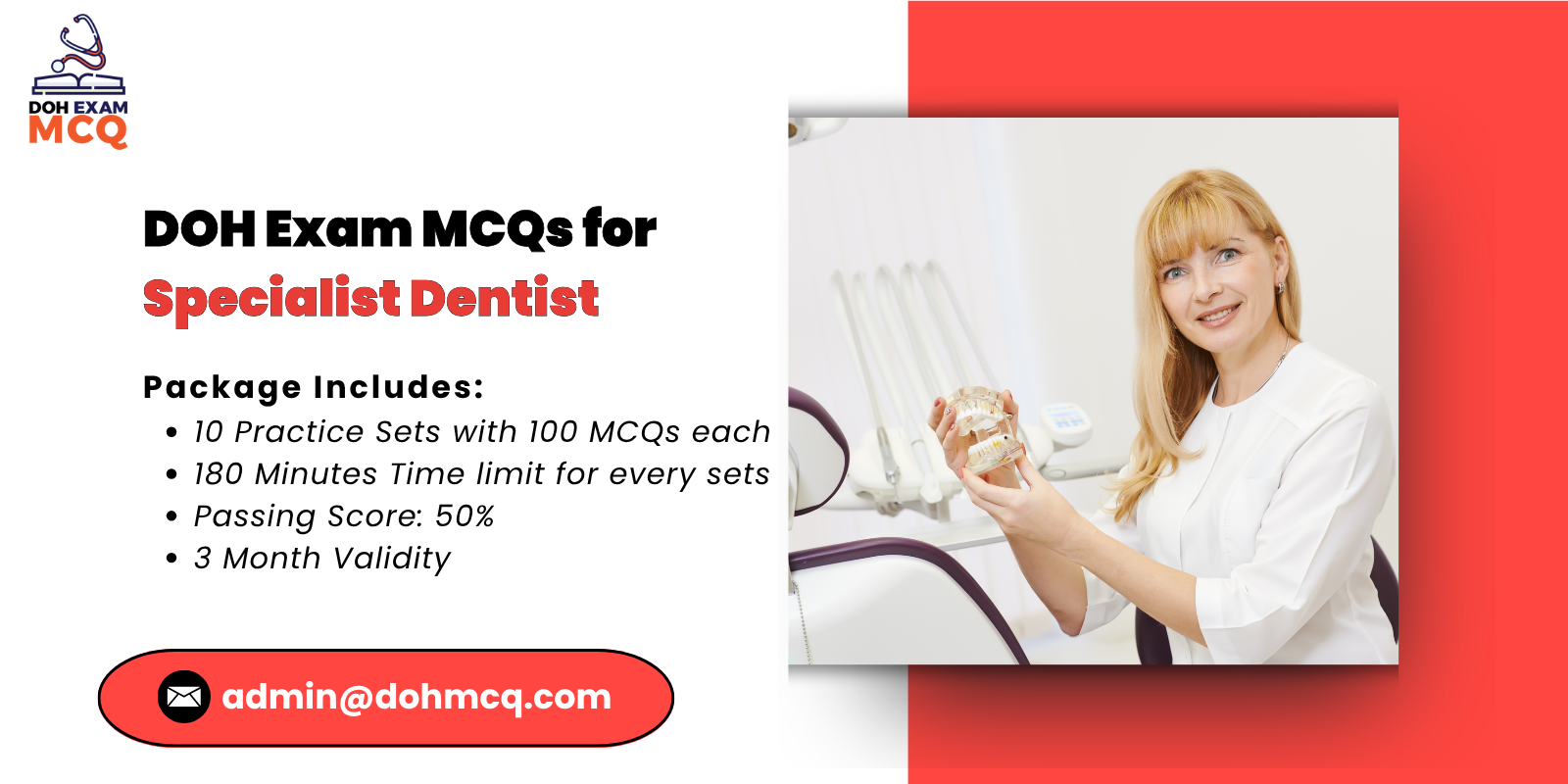 DOH Exam MCQs for Specialist Dentist
