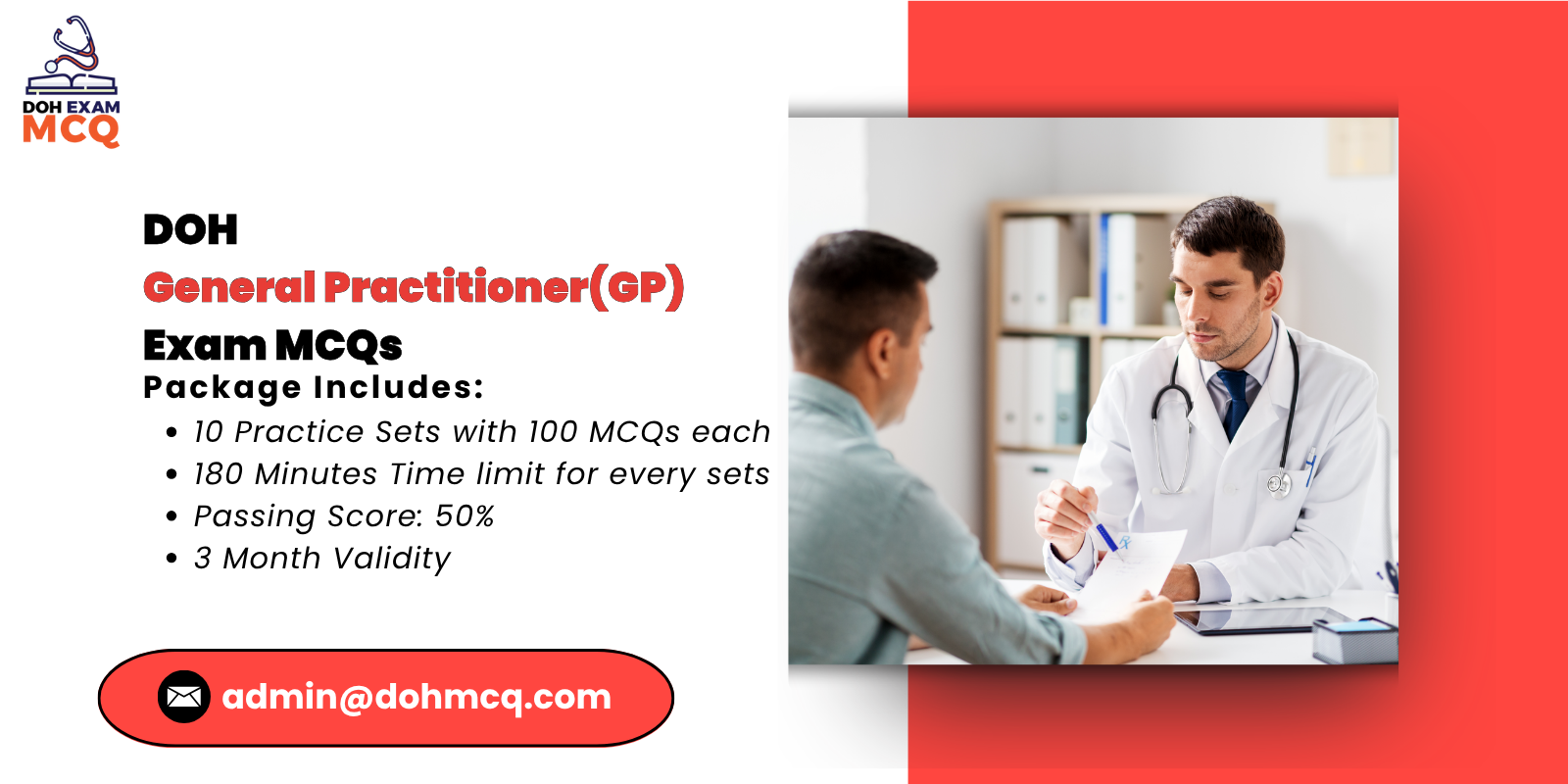 DOH General Practitioner (GP) Exam MCQs