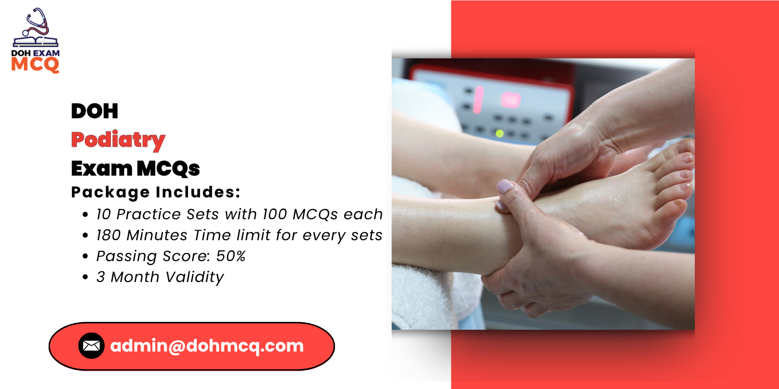 DOH Podiatry Exam MCQs