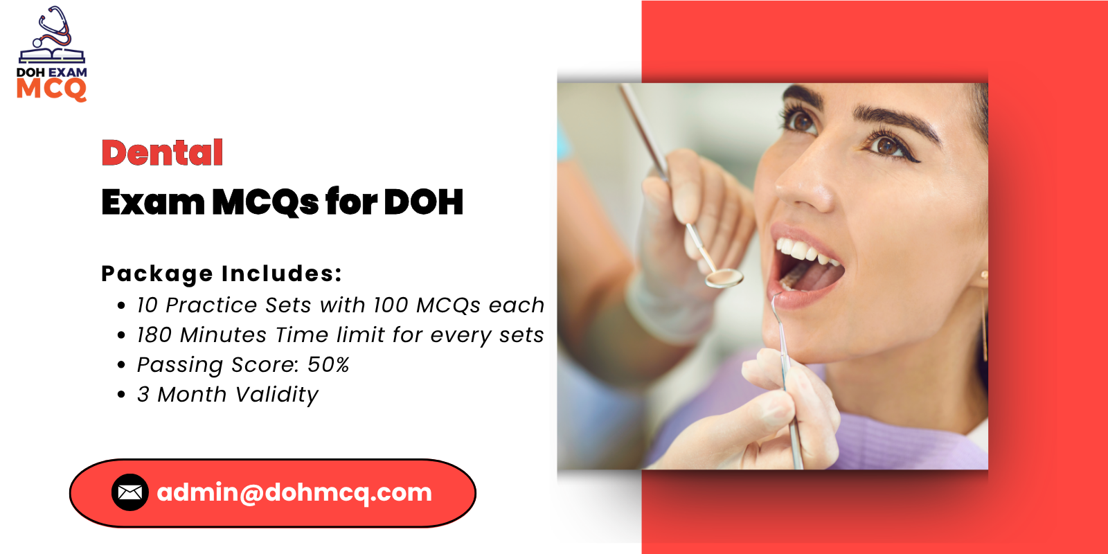 Dental Exam MCQs for DOH