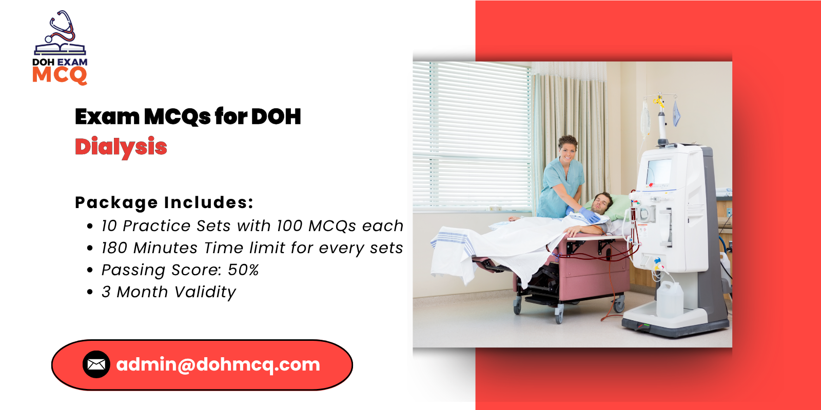 Exam MCQs for DOH dialysis