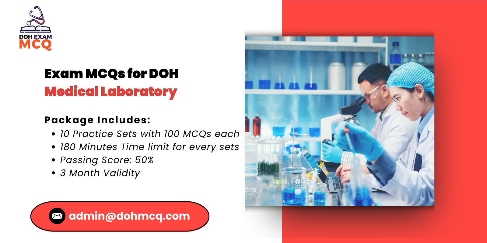 Exam MCQs for DOH medical laboratory