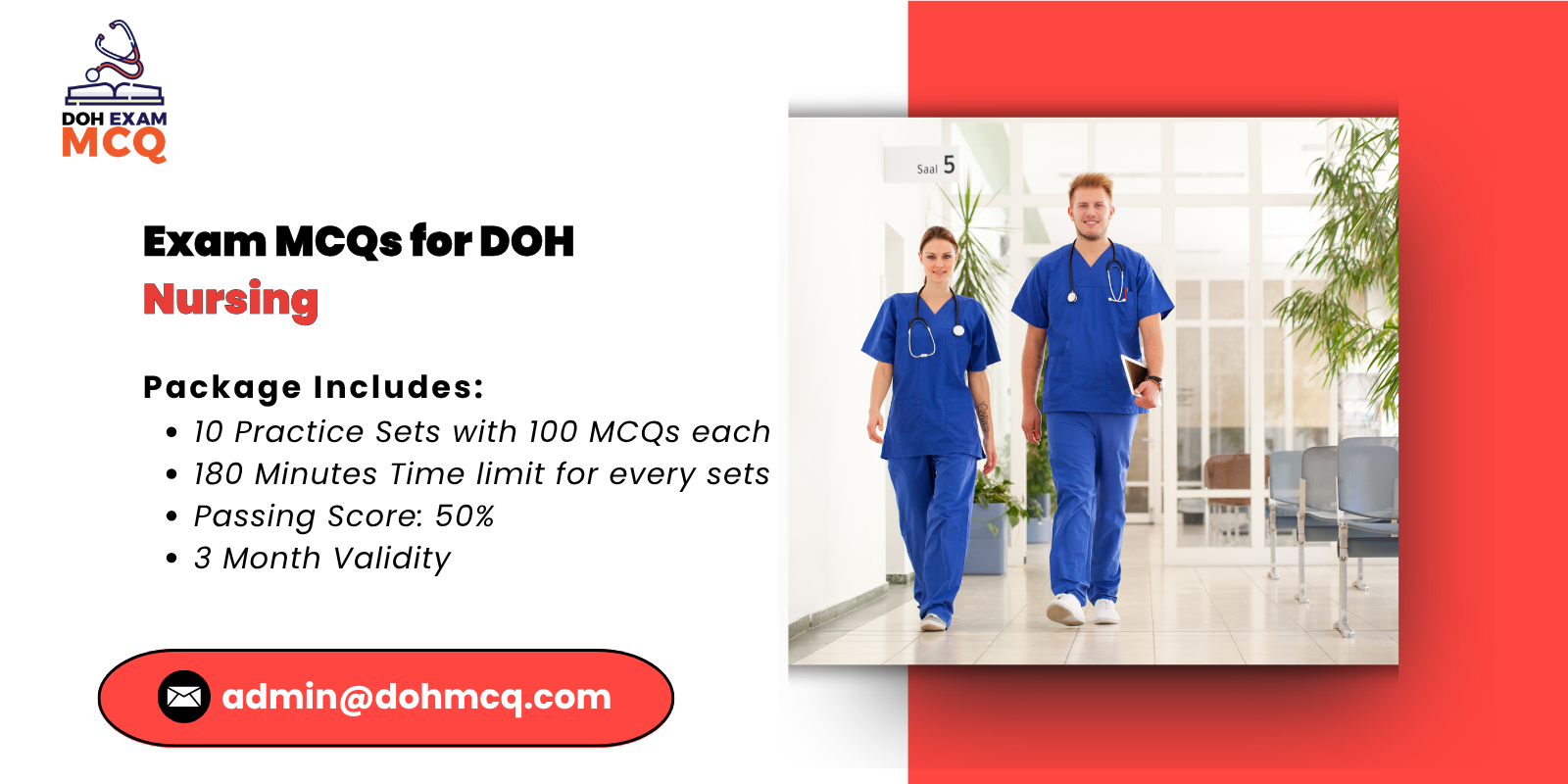 Exam MCQs for DOH nursing