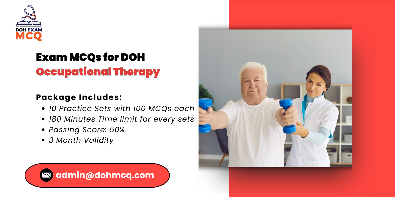 Exam MCQs for DOH occupational therapy