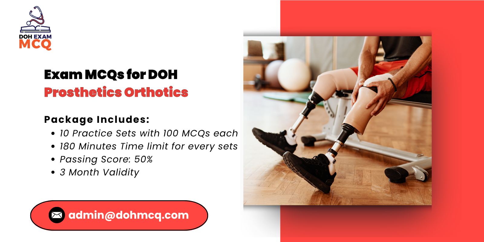 Exam MCQs for DOH Prosthetics Orthotics