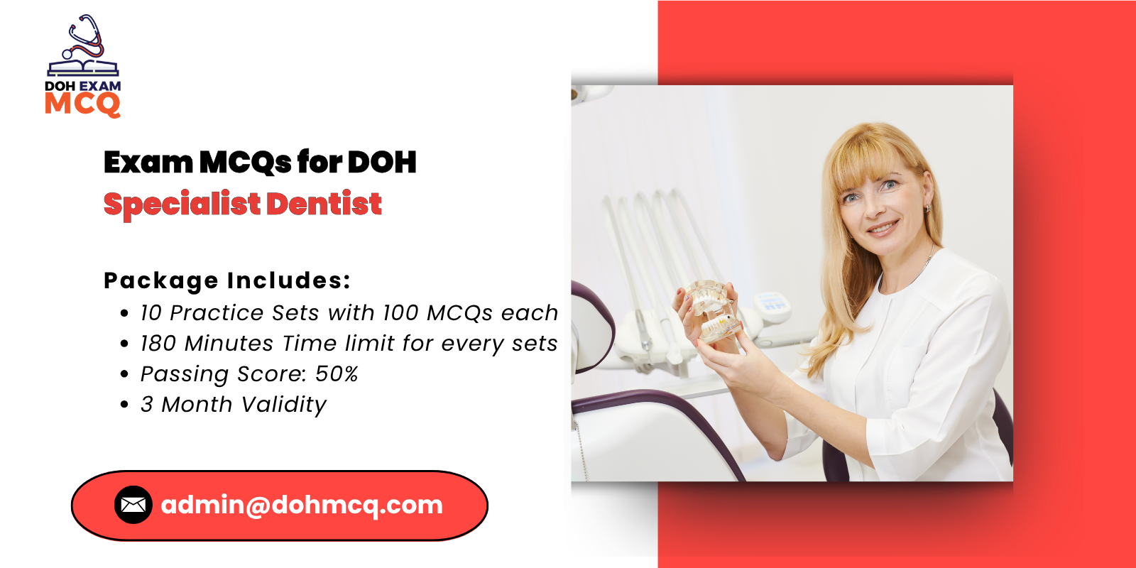 Exam MCQs for DOH Specialist Dentist