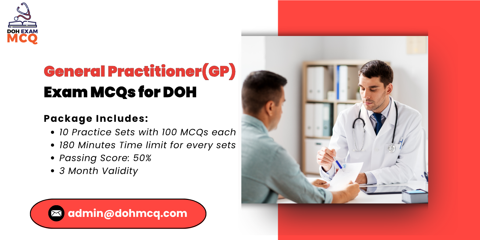 General Practitioner (GP) Exam MCQs for DOH