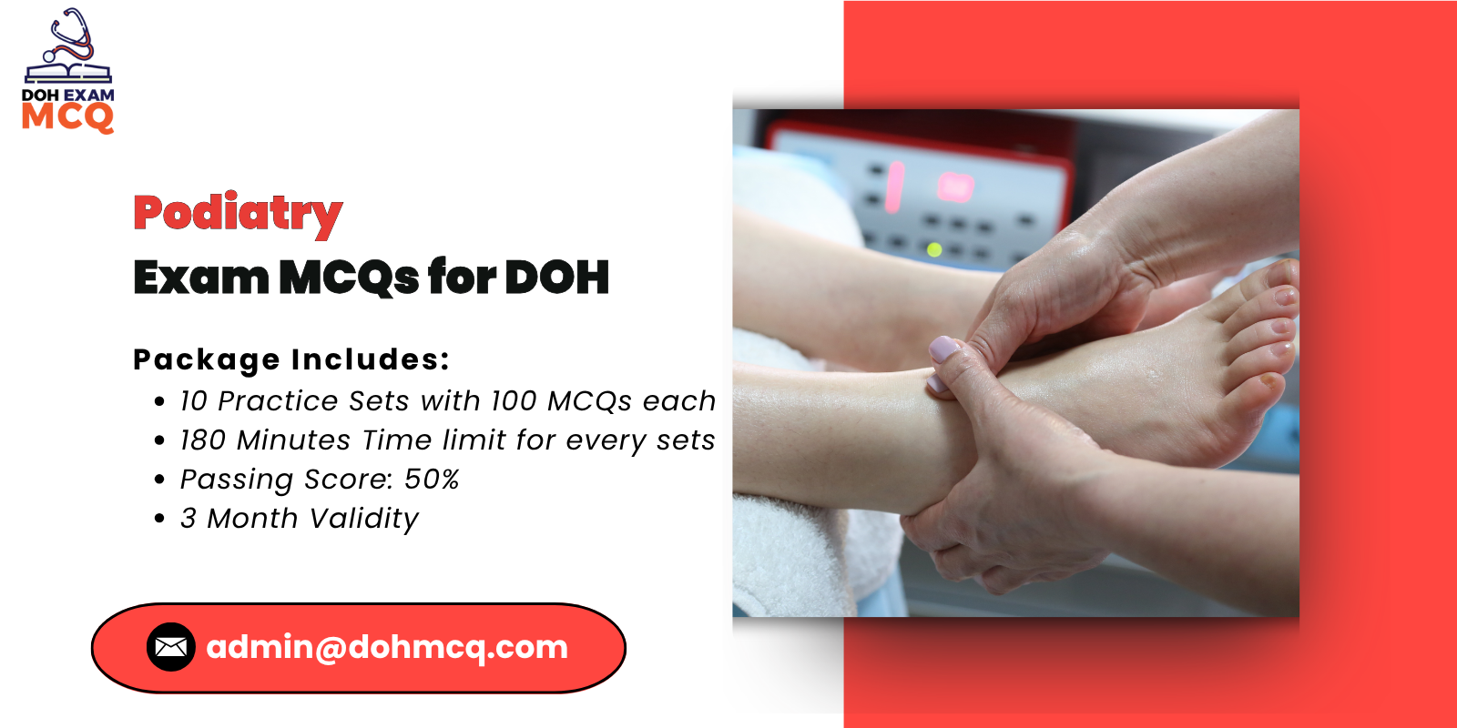 Podiatry Exam MCQs for DOH