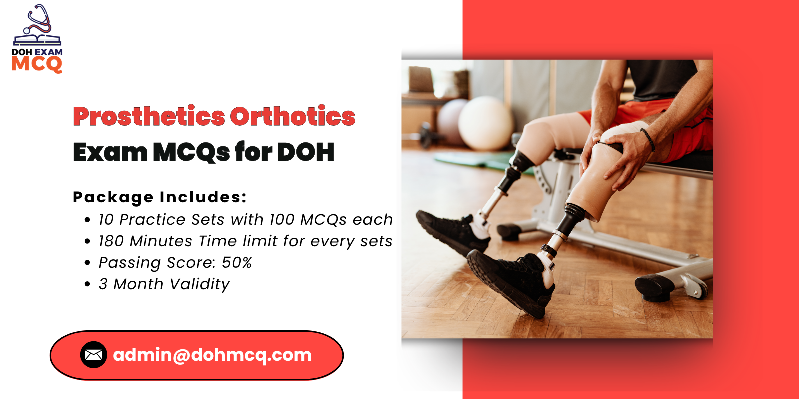 Prosthetics & Orthotics Exam MCQs for DOH