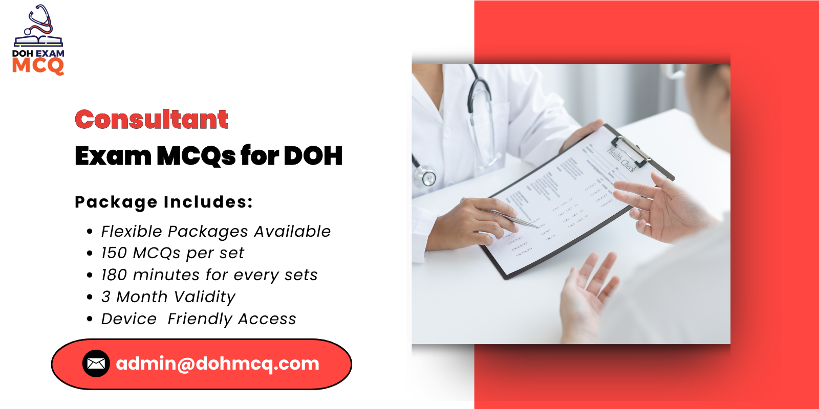 Consultant Exam MCQs for DOH