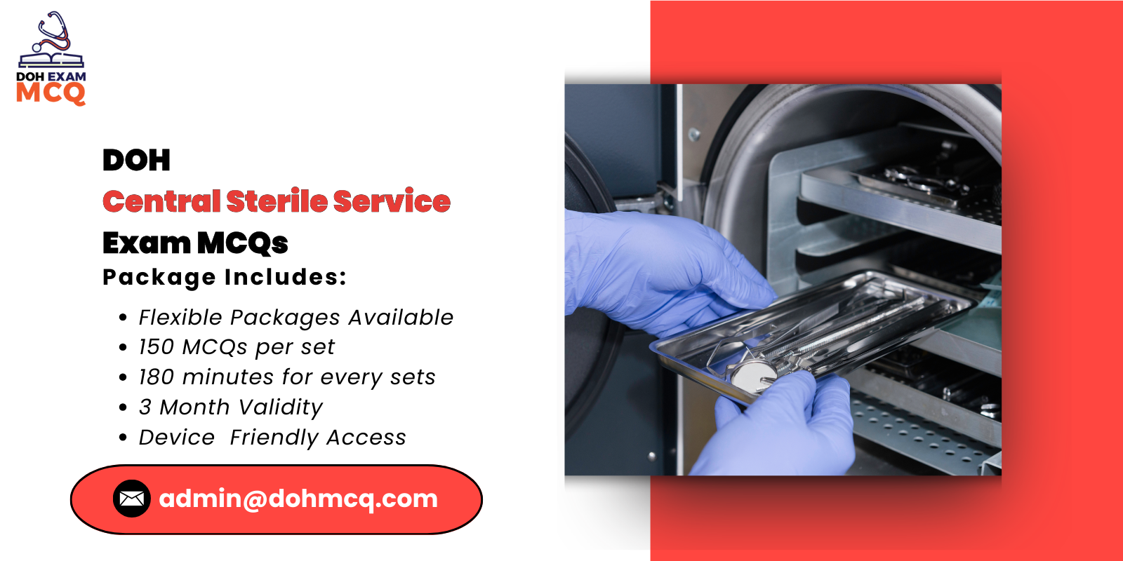 DOH Central Sterile Service Exam MCQs