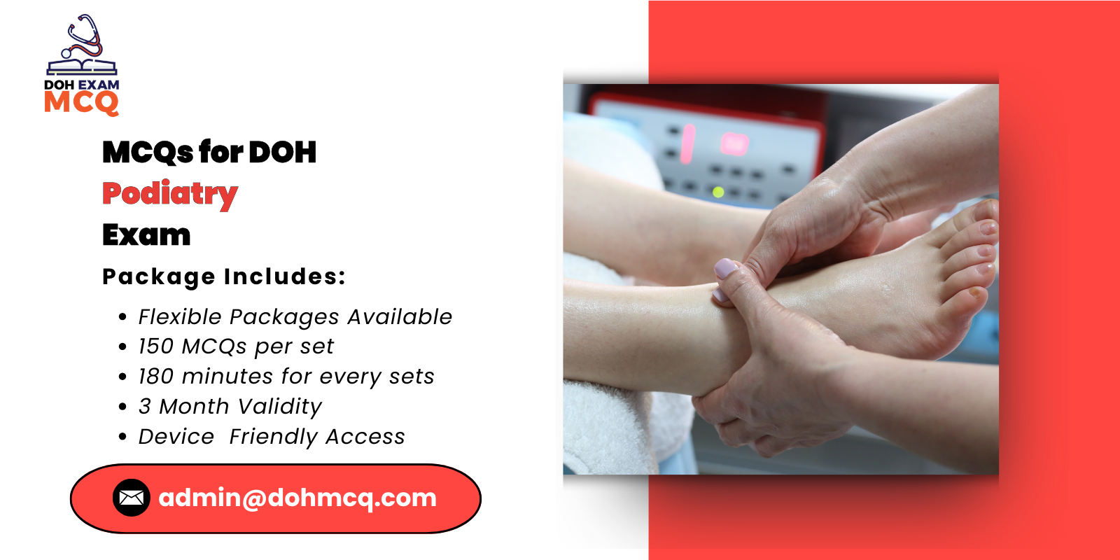 MCQs for DOH Podiatry Exam