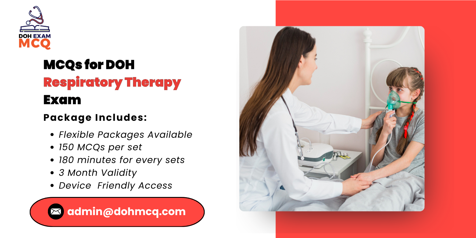 MCQs for DOH Respiratory Therapy Exam