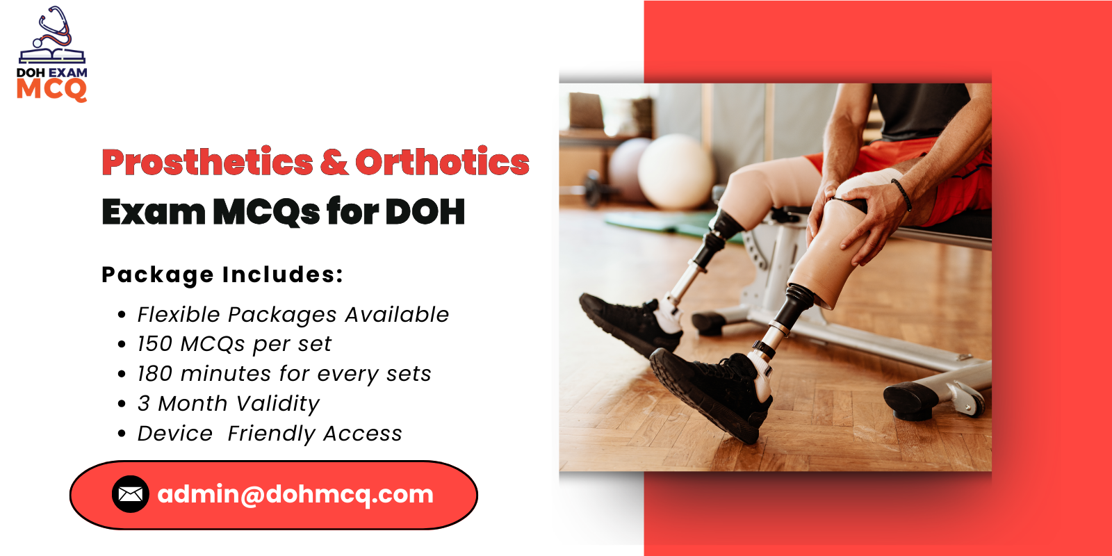 Prosthetics & Orthotics Exam MCQs for DOH